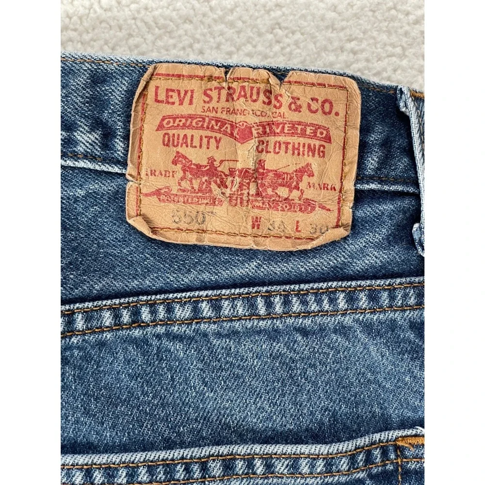 Vintage Y2k Levi's Mens 34x30 550 Jeans Blue Relaxed Fit Tapered Leg Medium Wash